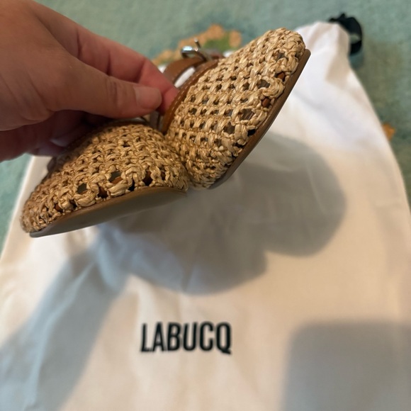 Labucq Lido Mary Jane ballet flats in natural rafia - Picture 6 of 9